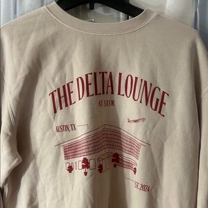 independent Trading Co Delta Air Lines Lounge SXSW sweatshirt Unisex Medium